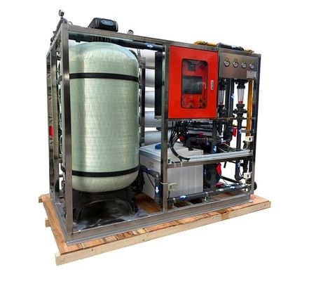 Buen precio Equipo de desalinización de agua de mar PLC de acero inoxidable 75 toneladas/día en línea