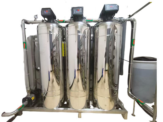 Sistema de filtración de agua blanda de la caldera de vapor, que produce 5000 l/h de agua por hora.