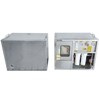 Buen precio Sistema de desalinización por ósmosis inversa de 60 pulgadas x 48 pulgadas x 72 pulgadas, voltaje 380V-440V para producción y rendimiento de agua en línea