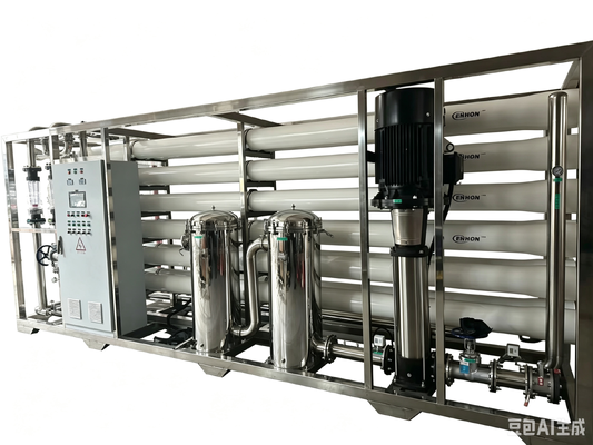 Buen precio Planta desalinizadora de ósmosis inversa a gran escala con capacidad de 500 litros por hora y una tasa de rechazo de sal del 99 % para un funcionamiento energéticamente eficiente en línea